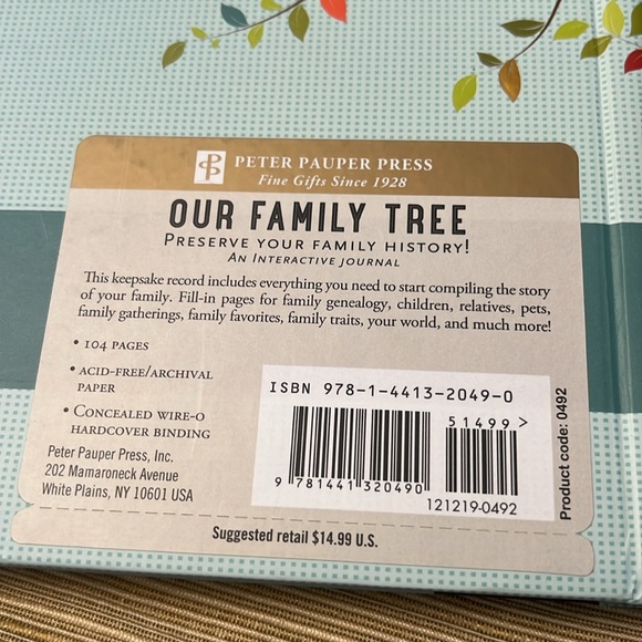 Our Family Tree Book New peter pauper press an interactive journal family tree - Picture 11 of 13